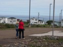 Eloise and June walking in Grand Bank